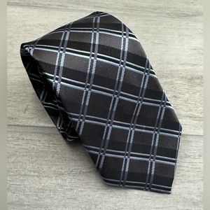 Hugo Boss Silk Tie Blue and Gray. OS